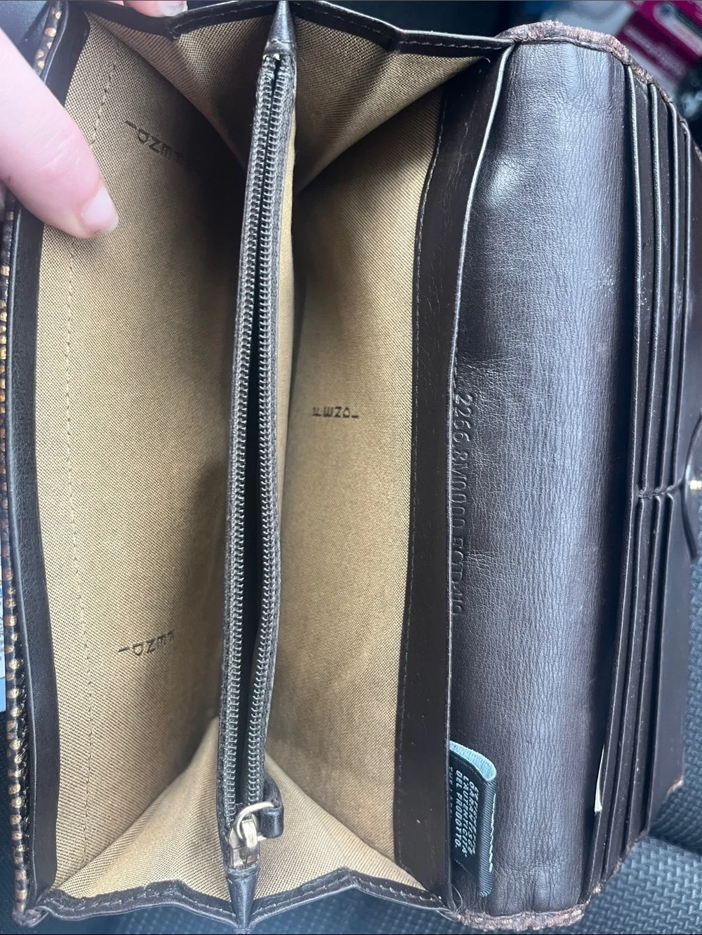 AUTHENTIC Fendi Brown and Gold FF Monogram Continental Wallet